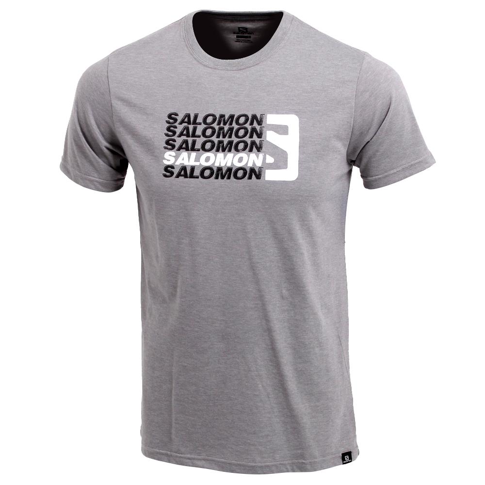 SALOMON UK STANDOUT SS M - Mens T-shirts Grey,FKPG30821